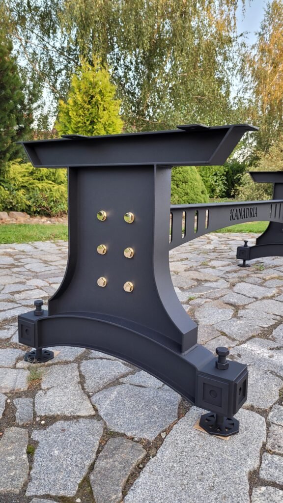 Stalowe nogi industrialne do monolitu Dębowego